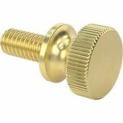 BSC PREFERRED Brass Flared-Collar Knurled-Head Thumb Screws 8-32 Thread Size 3/8 Long, 25PK 92421A192